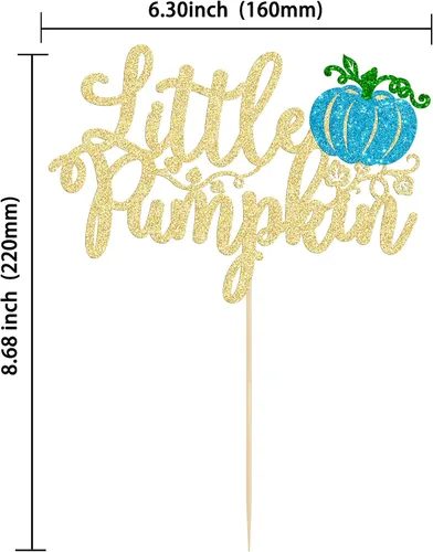Vista 2 de Gyufise Decoración para pastel de calabaza pequeña, decoración de pastel de calabaza, baby shower, decoración de pastel temático de otoño, baby