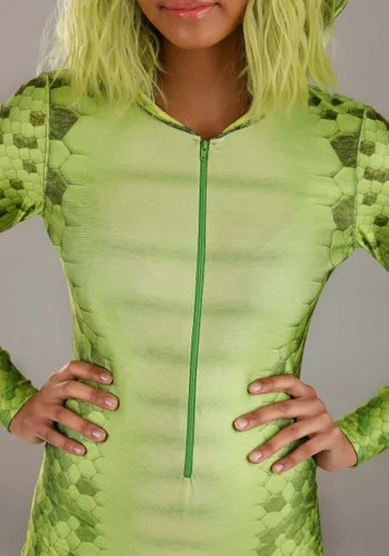 Vista 4 de Disfraz de Serpiente Feroz para Mujer Multicolor