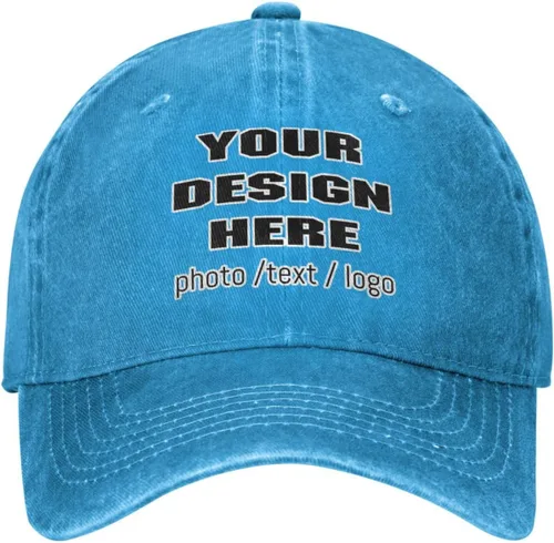 Vista 2 de Sombrero personalizado Diseña tu propio sombrero personalizado Sombrero personalizado Añadir texto Logo Foto Sombrero de vaquero personalizado