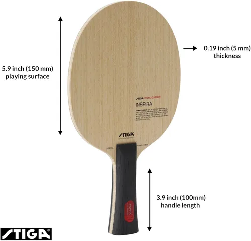 Vista 2 de STIGA Inspira - Cuchilla de tenis de mesa híbrida de carbono, cuchilla profesional ofensiva con máximo control y potencia