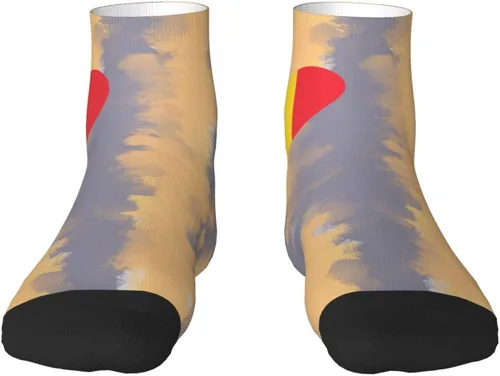 Vista 2 de Love Belgium Flag Belgian Heart Ankle Socks Winter Low Cut Sports Warm Comfort Breathable Casual Socks For Mens And Womens 1
