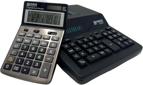 Vista 5 de Monroe Systems for Business 6120X - Calculadora de trabajo mediano de 12 dígitos, color negro