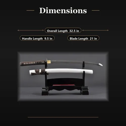 Vista 6 de Espada Wakizashi japonesa hecha a mano, práctica, forjada a mano, acero al carbono 1045/1060/1080, templado al calor, espiga completa, afilada