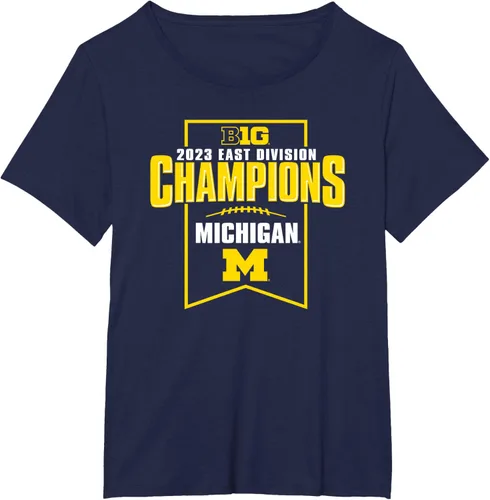 Vista 5 de Camiseta de la División 2023 de los Michigan Wolverines Big Ten Champions, Azul