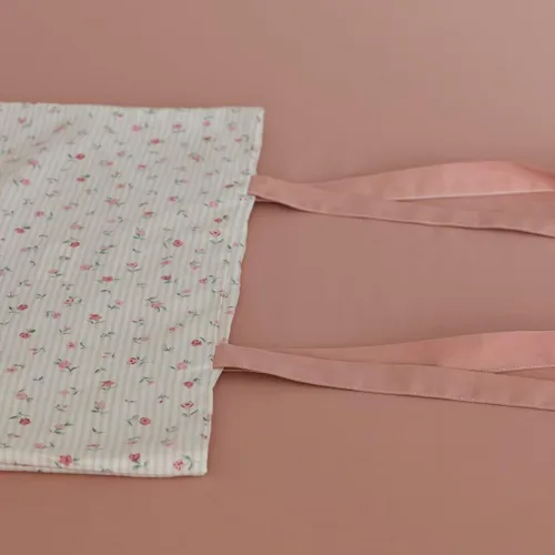 Vista 8 de MKXI Juego de ropa de cama con diseño de corbata de moño linda y rayas de flores rosas, tamaño individual, de algodón - Funda de edredón