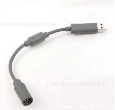 Vista 6 de Zerone Cable de conexión USB de repuesto para controlador con cable para XBOX360 (gris)