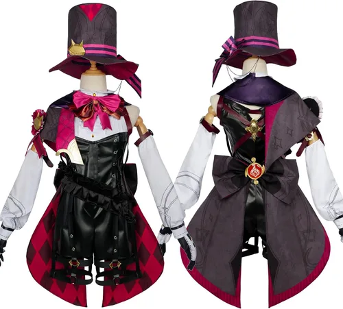 Vista 6 de YJCOS Fontaine Lynette - Disfraz de cosplay para mujer, vestido de Halloween, uniforme con cola