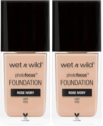 Vista 25 de wet n wild - Base líquida Photo Focus con acabado mate, vegana y libre de crueldad animal, color ámbar beige (Amber Beige)