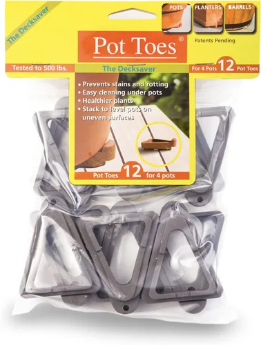 Vista 8 de Bosmere Pot Toes, color negro (paquete de 6)