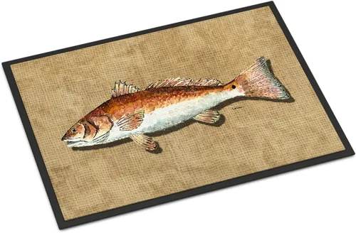 Vista 8 de Caroline's Treasures 8807MAT - Felpudo de 18 x 27 pulgadas, diseño de pez rojo, para interiores y exteriores, para entrada, antideslizante, lavable