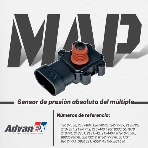 Vista 2 de MAP Sensor de presión absoluta del colector compatible con Chevrolet Astro/Impala/Silverado/Tahoe, Buick Lacrosse/Lucerne, Cadillac Escalade/STS
