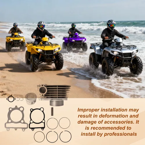 Vista 6 de Labwork Cilindro Junta Pistón Top End Kit Reemplazo para 4BD-11310-01-00 Repuesto para Yamaha Timberwolf 250 YFB250