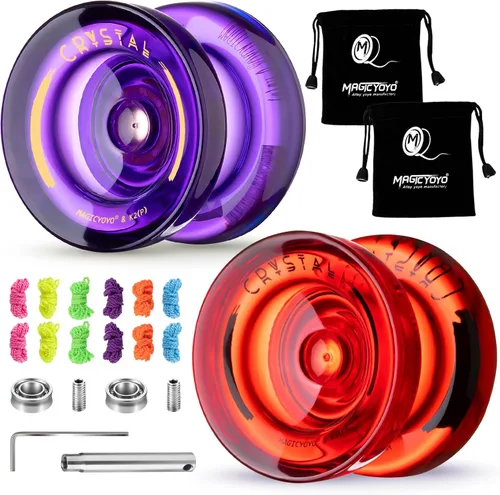 Vista 24 de MAGICYOYO K2 Responsive Yoyos para niños de 8 a 12 años, paquete de yoyo profesional de doble función con función de giro de dedo, yoyo profesional