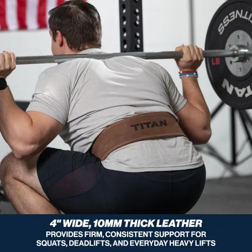 Vista 5 de Titan Fitness Maxxum Cinturones de elevación