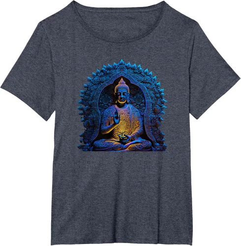Vista 53 de Estatua de Buda Yoga Budismo Zen Buddhism Meditation T-Shirt Negro