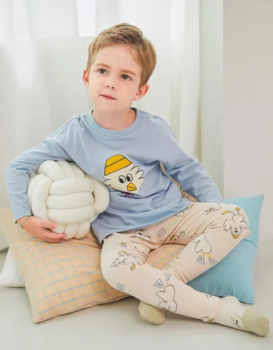 Vista 4 de MILKMILE LOLO 2T-15Y Toddler Kids Babyboys Babygirls Boys Girls Unisex 100% Cotton Colorful Allover Longsleeve Outfitsets
