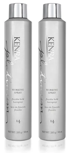 Vista 8 de Kenra Professional Platinum Working Spray 14 Flexible Hold Hairspray Fast-Drying, Non-Sticky Creates Volume & Texture Leaves Hair With