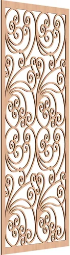 Vista 139 de 9 3/8"W x 24 3/8"H x 1/4"T Marilla Decorativos Paneles de Pared de Madera Calado, Abedul