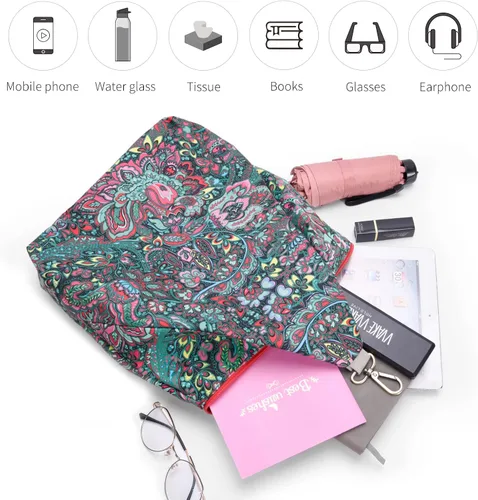 Vista 5 de Black Butterfly - Mochila prémium para mujer, estilo bohemio, casual, moderna, ligera y pequeña, verde (03-Green)
