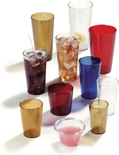 Vista 6 de Vasos de plástico Carlisle, apilables, resistentes a la rotura, sin BPA, 6 unidades, 12 onza, Transparente