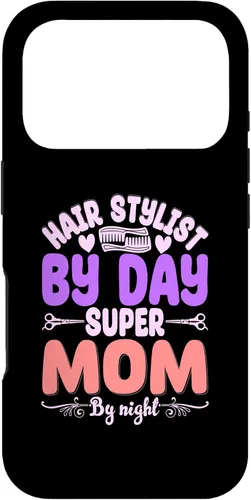Vista 30 de Hair Stylists by Day Super Mom by Night Hair Stylist Case para iPhone 17