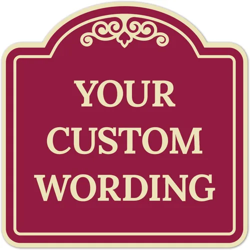 Vista 31 de Letrero decorativo personalizado, letrero de metal personalizado para negocios, entrada, hogar, Airbnb, placa de puerta de oficina, fondo negro, 8 x