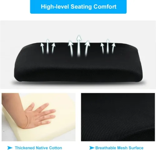 Vista 5 de Silla de oficina ergonómica de malla, silla de computadora con soporte lumbar y reposabrazos, silla de escritorio ajustable para computadora