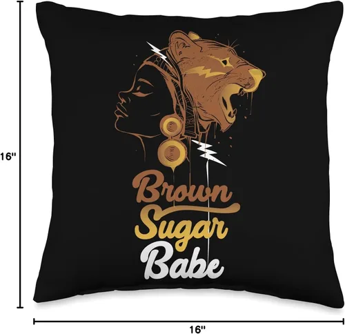 Vista 4 de Brown Sugar Babe Proud Black Women African Pride Throw Pillow