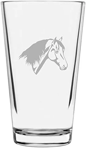 Vista 48 de Shetland Pony (cuerpo) - Vaso de pinta grabado con temática de caballo alternativo de 16 onzas