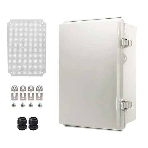 Vista 28 de Caja Eléctrica Impermeable para Exteriores Caja de Conexiones Resistente a la Intemperie IP67 Carcasa de Plástico ABS Caja de Proyecto para Gris