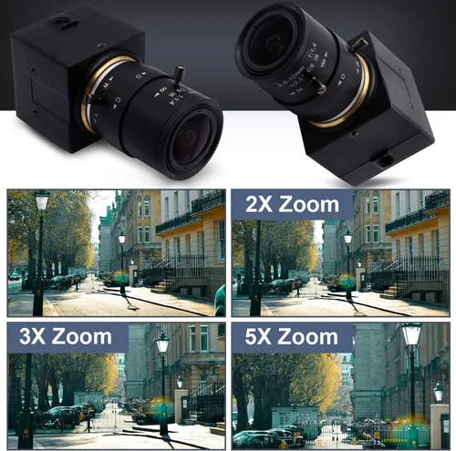 Vista 3 de SVPRO Cámara web USB 1080P HD con lente de zoom de 2.8 a 0.472 in, cámara web de enfoque manual para computadora, cámara H.264 de poca luz