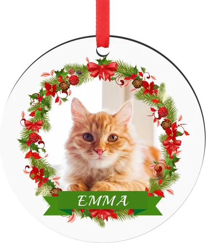 Vista 19 de Adornos de Navidad personalizados para la familia 2025, adornos de foto personalizados para decoraciones de árbol de Navidad, para baby shower