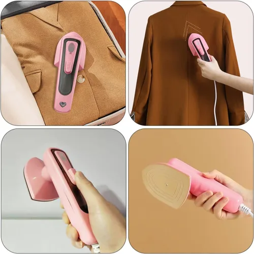 Vista 6 de Homoyoyo Plancha de viaje pequeña Plancha eléctrica plancha de vapor de ropa de viaje vaporizador portátil Mini vapor de mano de hierro vaporizador