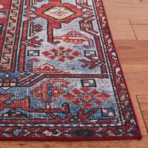 Vista 4 de SAFAVIEH Tucson Collection - Alfombra lavable de 2 pies 6 x 8 pies, resistente al óxido y azul, antideslizante, ideal para zonas de alto tráfico