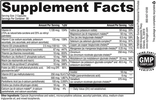 Vista 2 de XYMOGEN ActivNutrients sin hierro, 60