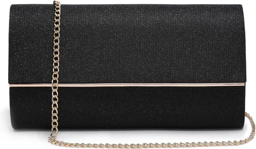 Vista 12 de Dasein Bolso de noche para mujer, bolso de mano con purpurina para boda, bolso de novia brillante para cóctel, fiesta, baile de graduación