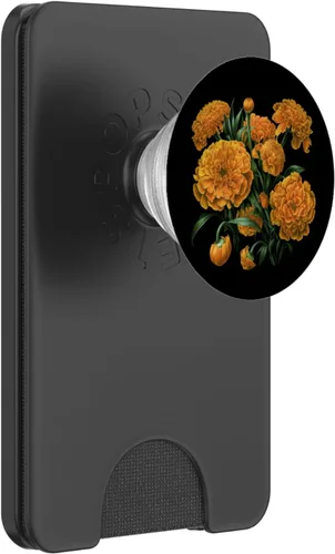 Vista 8 de Flores de caléndula, diseño de ramo floral PopSockets PopGrip intercambiables