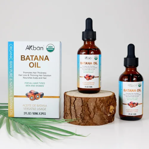 Vista 5 de AKBAN Aceite de batana para el crecimiento del cabello, Dr. Sebi 100% puro y natural aceite de batana orgánico de Honduras - para cabello más grueso