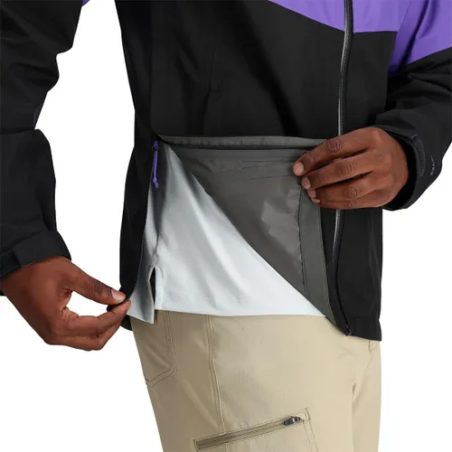 Vista 4 de Outdoor Research Chaqueta Foray II para hombre - Impermeable y resistente al viento con capucha