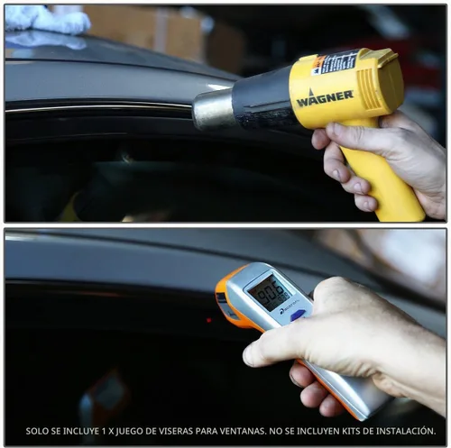 Vista 9 de Auto Dynasty 2 unidades de cinta en la visera de ventilación de ventana, deflector, protector de lluvia compatible con Scion tC 2005-2009 cupé de 2