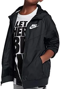 Vista 2 de Nike Windrunner Chaqueta J Negro Niños Chaqueta CK0958-010 br