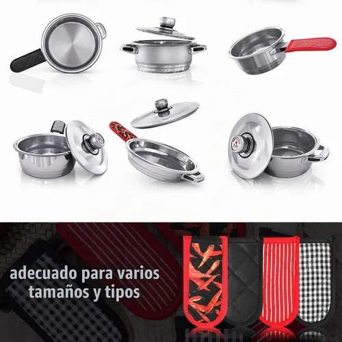 Vista 5 de Geiserailie 8 fundas de mango de sartén de hierro fundido, algodón