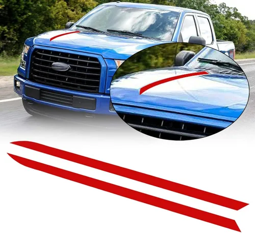 Vista 8 de Xotic Tech Spears - Calcomanías para capó a rayas, estilo deportivo, compatible con Ford F-150 2015-2021 (negro mate)