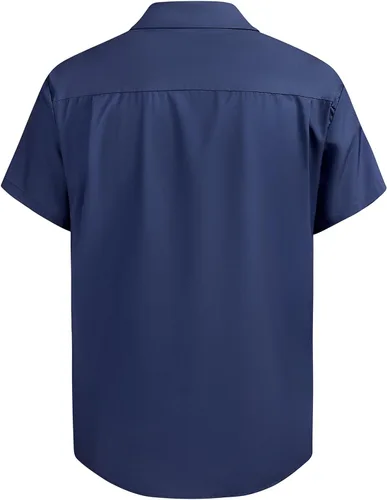 Vista 37 de Camisa de Halloween para Hombre de Hardaddy, de Manga Corta, con Botón, con Estampado Gracioso, Camisa Casual Negro
