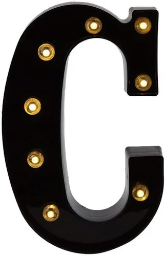 Vista 62 de Ulalaza Letrero de luz LED en blanco y negro, 2 letras AA alimentadas por batería para boda, fiesta de cumpleaños, lámpara de Navidad, luz nocturna