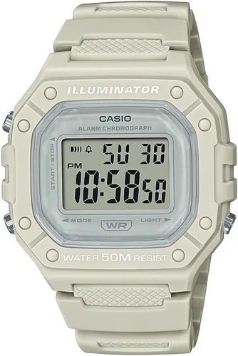 Vista 7 de Casio W218H Series Men’s Digital Watch 50M WR 1/100 Second Stopwatch 100 SEC Chronograph LED Backlight Countdown Timer Daily Alarm