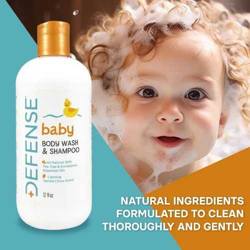 Vista 2 de Defense Soap Champú para bebés y gel de baño de 12 onzas líquidas