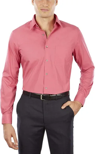 Vista 14 de Van Heusen - Camisa de vestir para hombre, de popelina ajustada lisa Negro