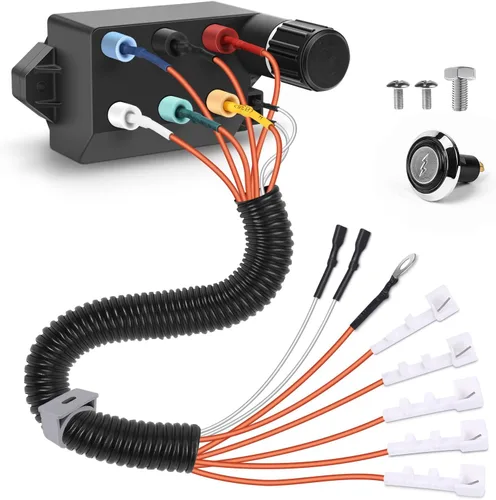 Vista 9 de Uniflasy - Kit de encendido de parrilla con botón de 2 salidas compatible con Char-Broil para Charbroil Advantage 463240015, 463344116