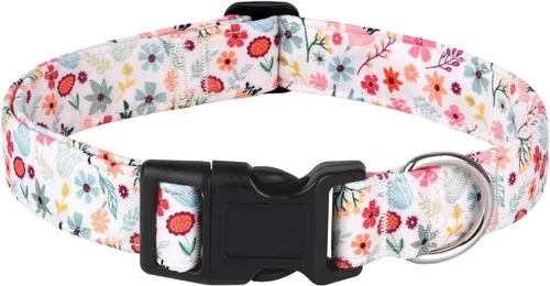 Vista 7 de Collar de perro, collar ajustable para perros pequeños, medianos y grandes, lindo collar de cachorro para perros machos y hembras, bonito diseño